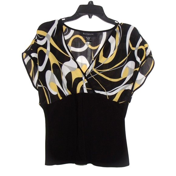 Blue Diamond Tops - Blue Diamond Sheer Top Size M